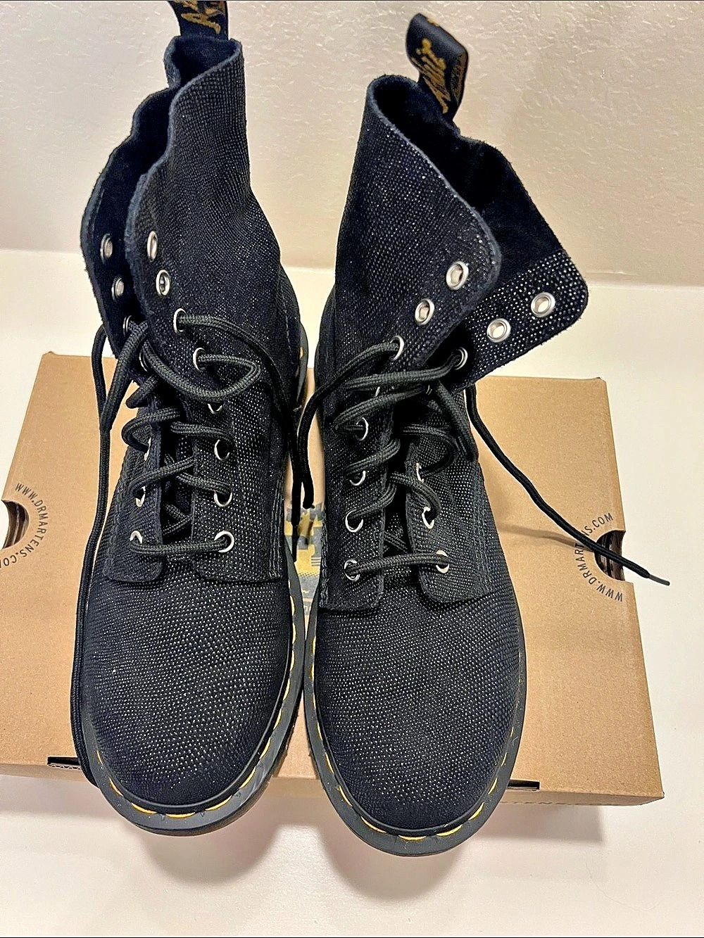 Dr. Martens 1460 WOMEN'S CHUNKY GLITTER LACE UP COMBAT BOOTS